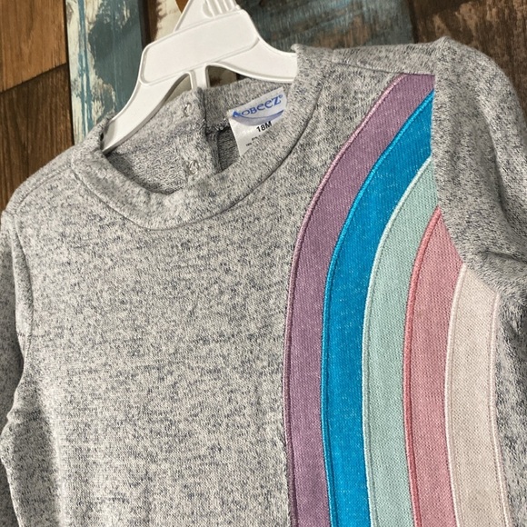 🌈ROBeez heather gray rainbow outfit - Picture 5 of 16